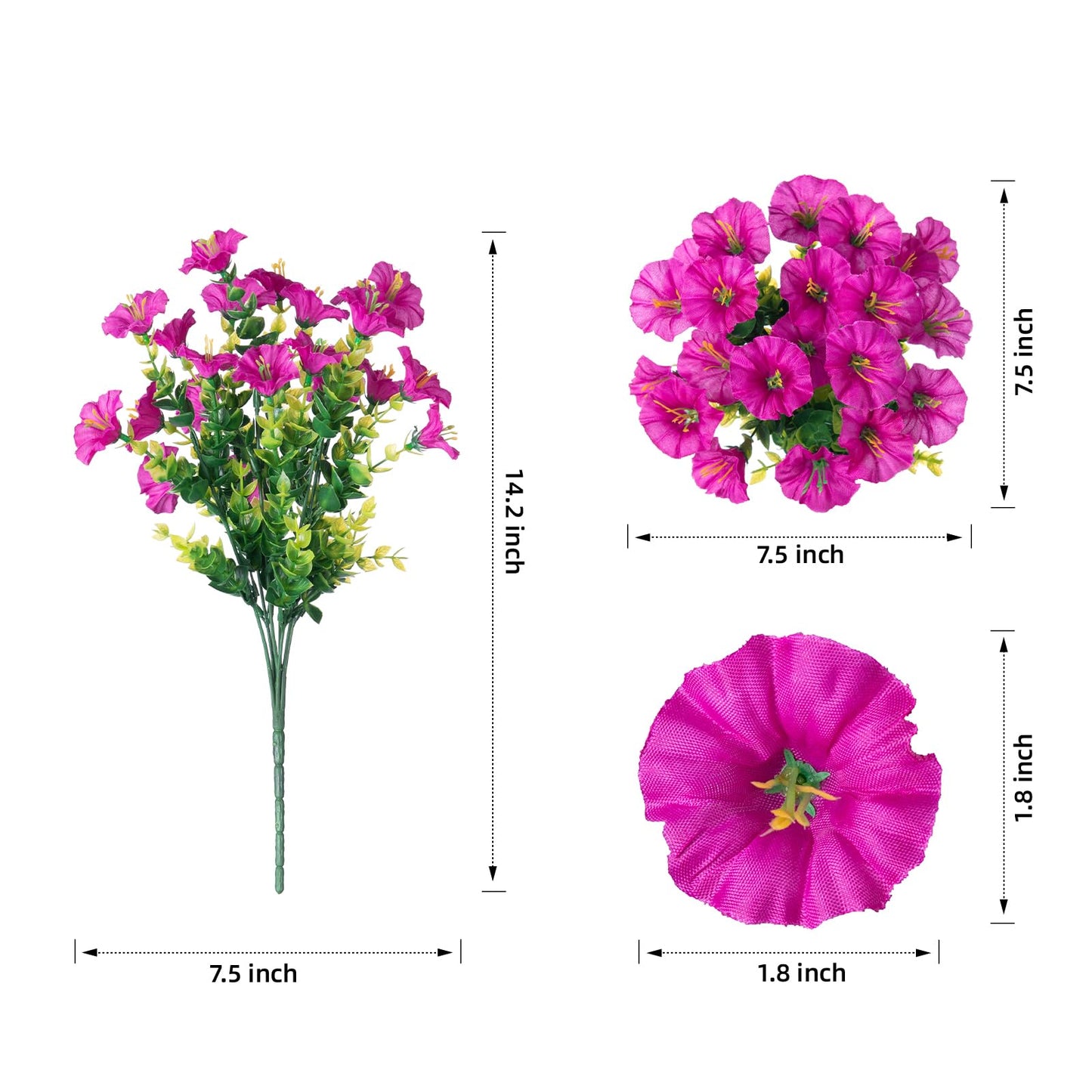 🔥Last Day 60% OFF😍Sunscreen and Rainproof Artificial Petunias Flowers🌺