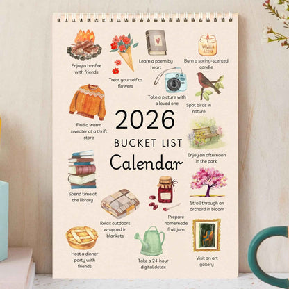📅 2026 Bucket List Wall Calendar