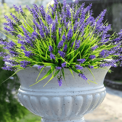 🪻Flash Sale-50% Off🔥Lavender Artificial Flowers,UV Resistant Outdoor Fake Plants(1 Bundle length 13.8inches)