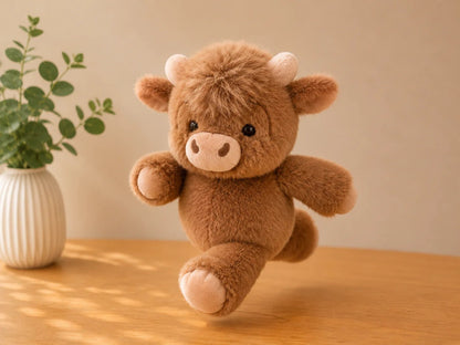 Fluffy Farm Cow Plush