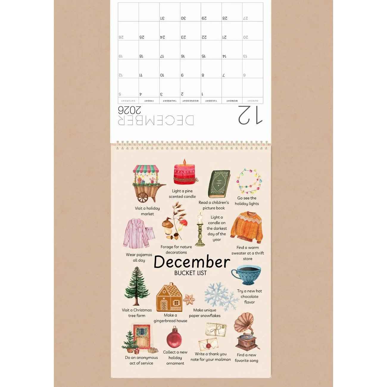 📅 2026 Bucket List Wall Calendar