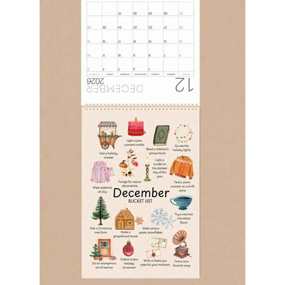 📅 2026 Bucket List Wall Calendar