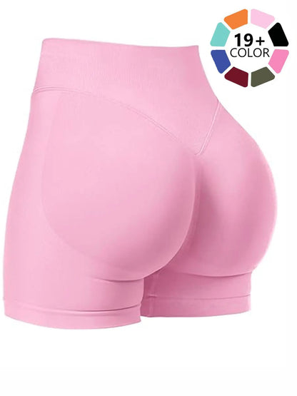 🍑 Seamless Scrunch Butt Shorts | High Waist Gym Biker Shorts