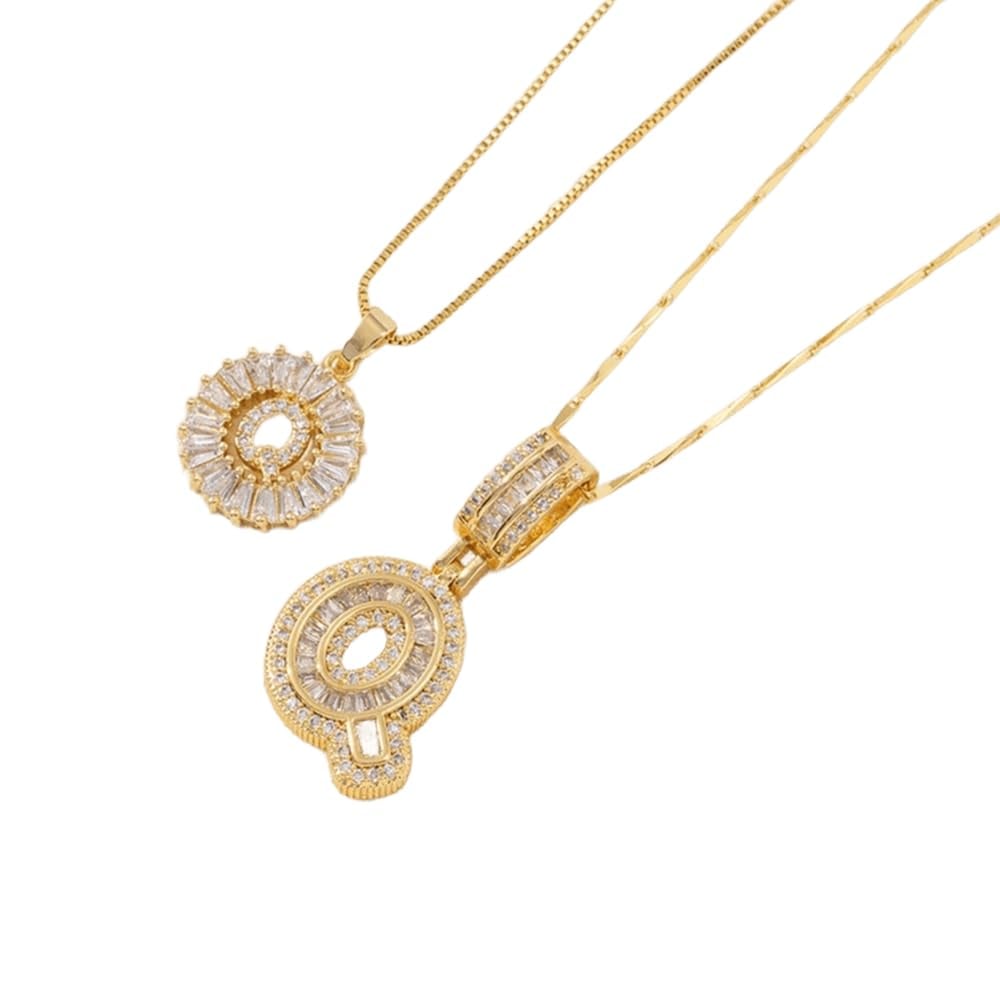 2 Pack Initial Letter Pendant Necklaces-Best Gift for Your Mom💝