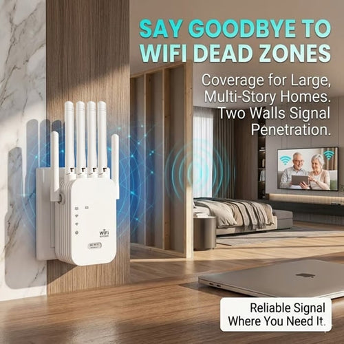 📶 AC1200 WiFi Range Extender – Boost Your Home WiFi Coverage