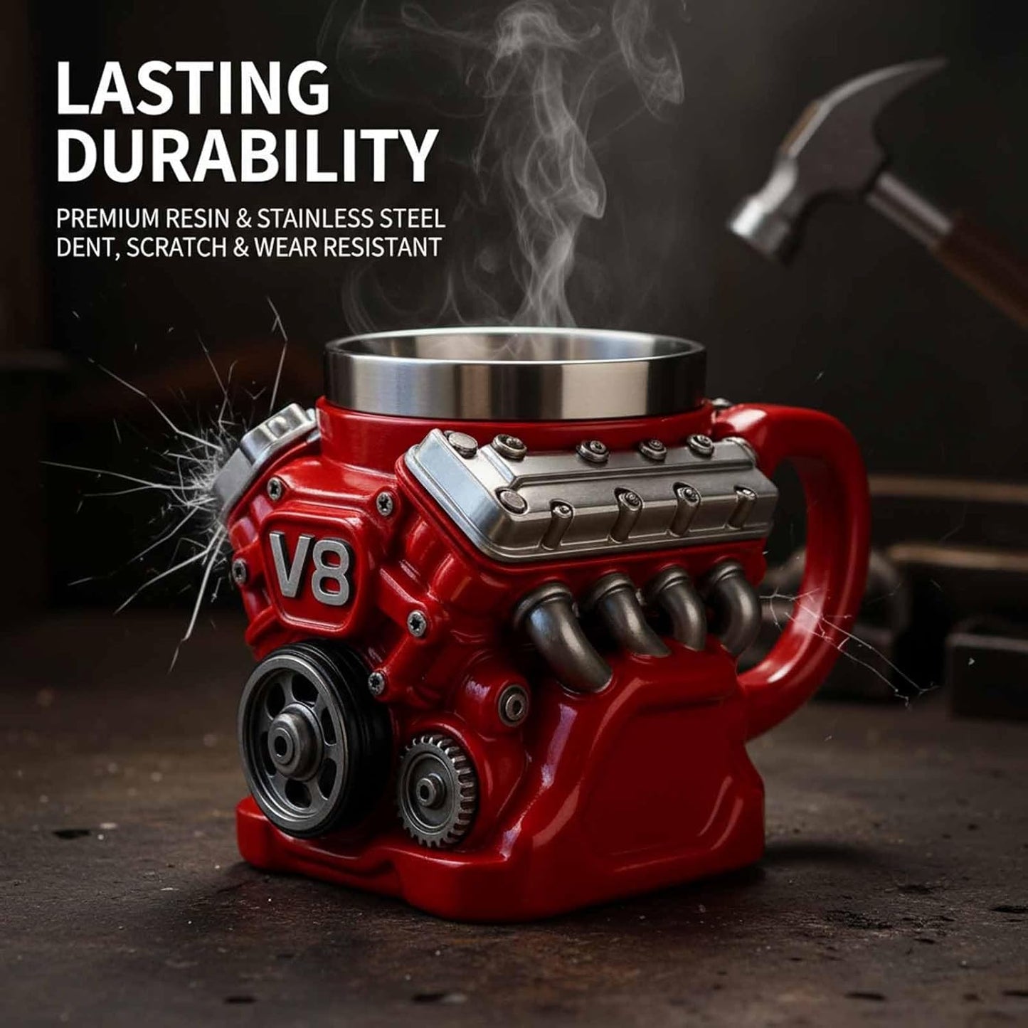 ⚡✨🚘️Ultimate V8 Engine Theme Gift Mug · The Dream Choice for Car Enthusiasts