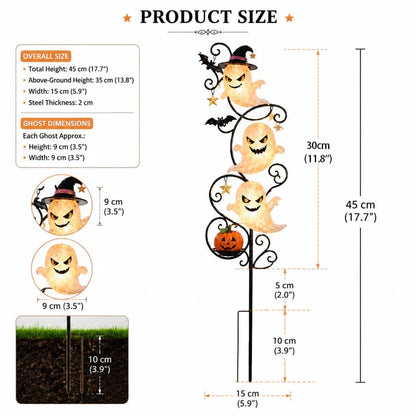 👻🎃 Solar Halloween Little Ghost Garden Stake Light – Glowing Outdoor Halloween Garden Décor