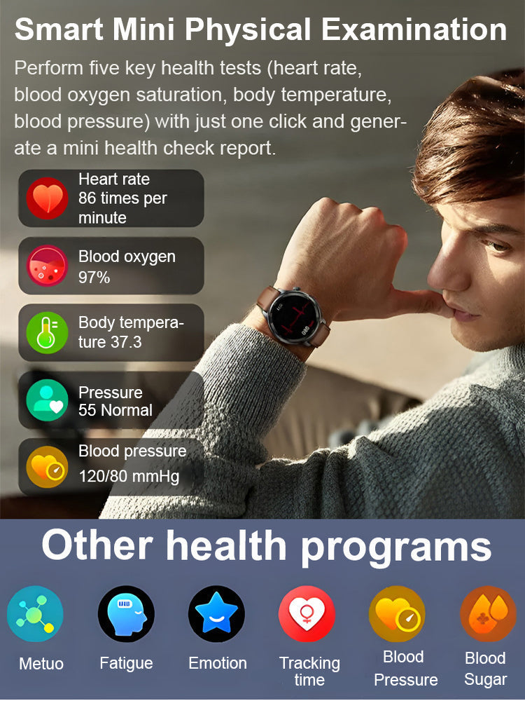 ❤️Smart Fitness Watch with Bluetooth Calling & Daily Activity Tracking