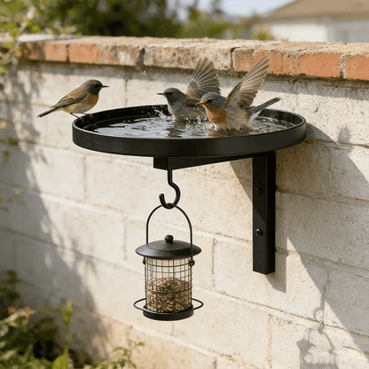 🔥Last Day 49% OFF !!! Wall-Mounted Metal Bird Bath a?? Antique Bronze Finish