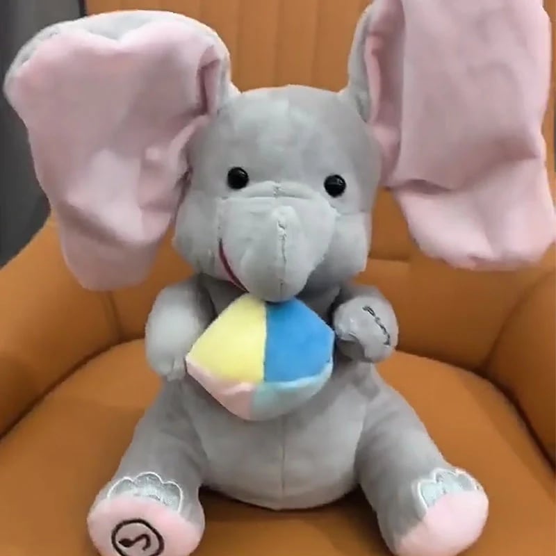 Interactive Peek-A-Boo Elephant Plush – Sings & Flaps Its Ears