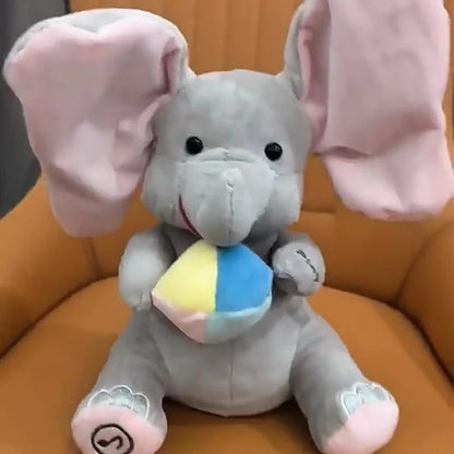 Interactive Peek-A-Boo Elephant Plush – Sings & Flaps Its Ears