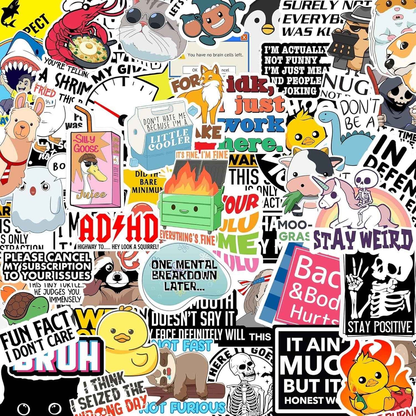 🔥Funny Saying Stickers
