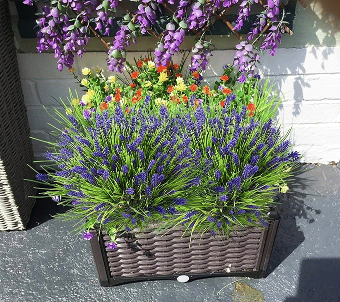 🪻Flash Sale-50% Off🔥Lavender Artificial Flowers,UV Resistant Outdoor Fake Plants(1 Bundle length 13.8inches)