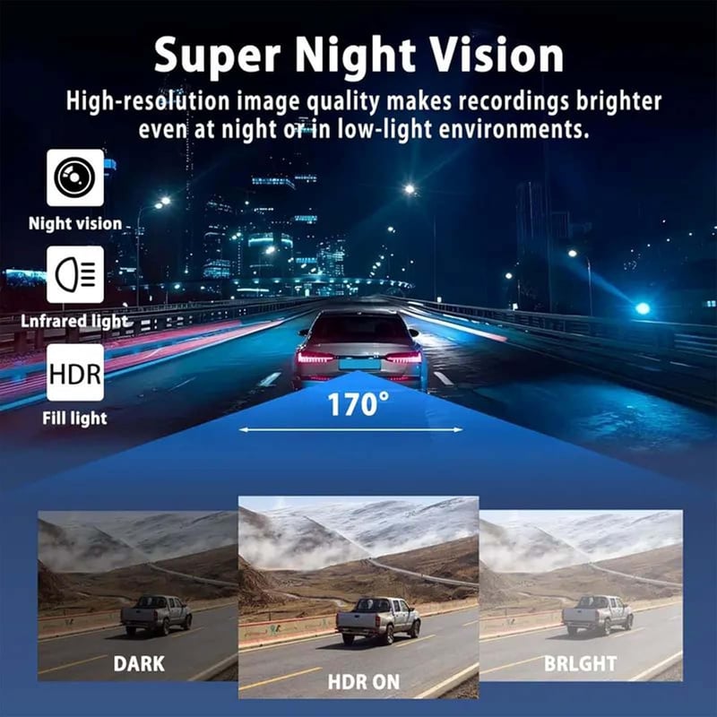 🎁🎁LETZTER TAG 49% RABATT🔥Vollansicht-Auto-Dashcam-System