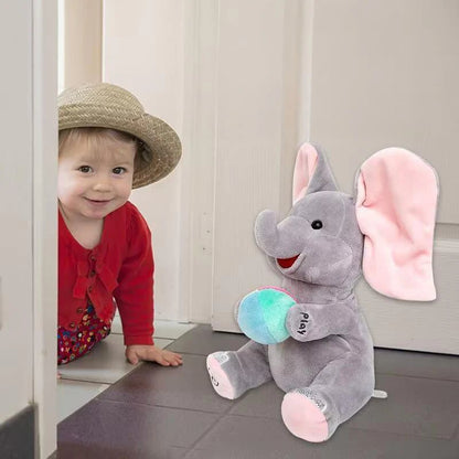 Interactive Peek-A-Boo Elephant Plush – Sings & Flaps Its Ears