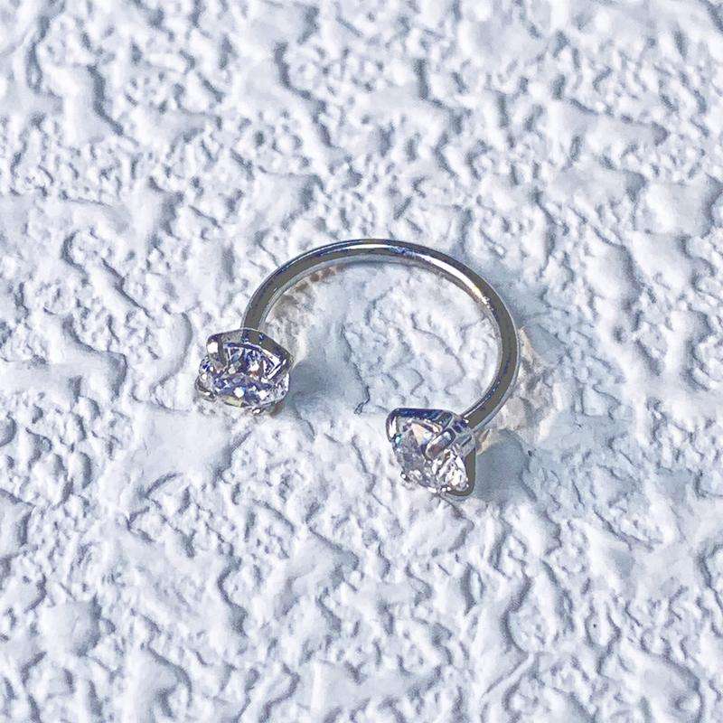 Internally Threaded Gems Nose Ring