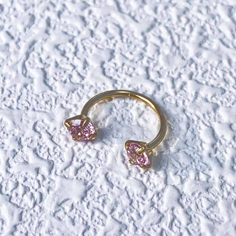 Internally Threaded Gems Nose Ring