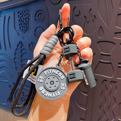 🔥Hot Sale 50% OFF🤩Mini Dumbbell Barbell Keychain🏋🏻 | 🏃🏻Fitness Dopamine Color Bag Charm 🌈🎁