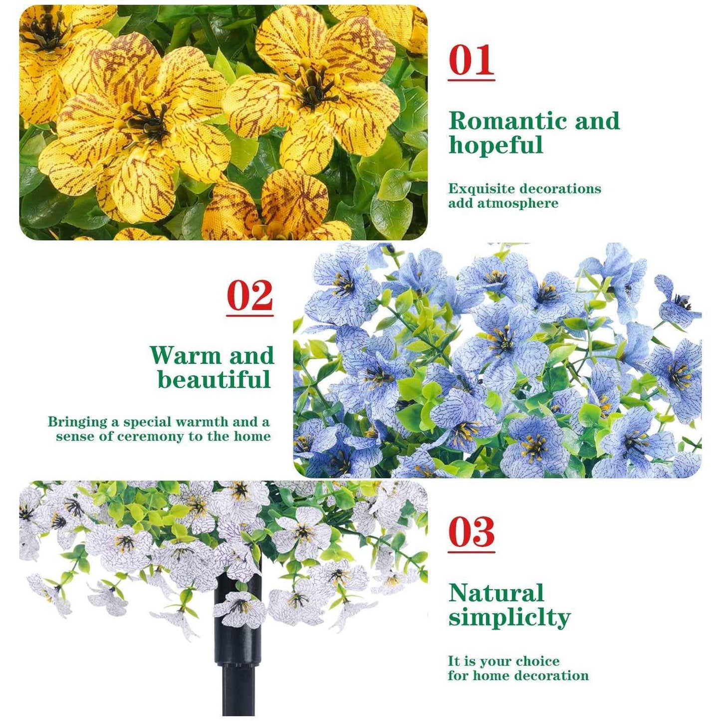 💐Never Fade Beauty!🪷 🔥UV & Waterproof Artificial Flower Decor ✅
