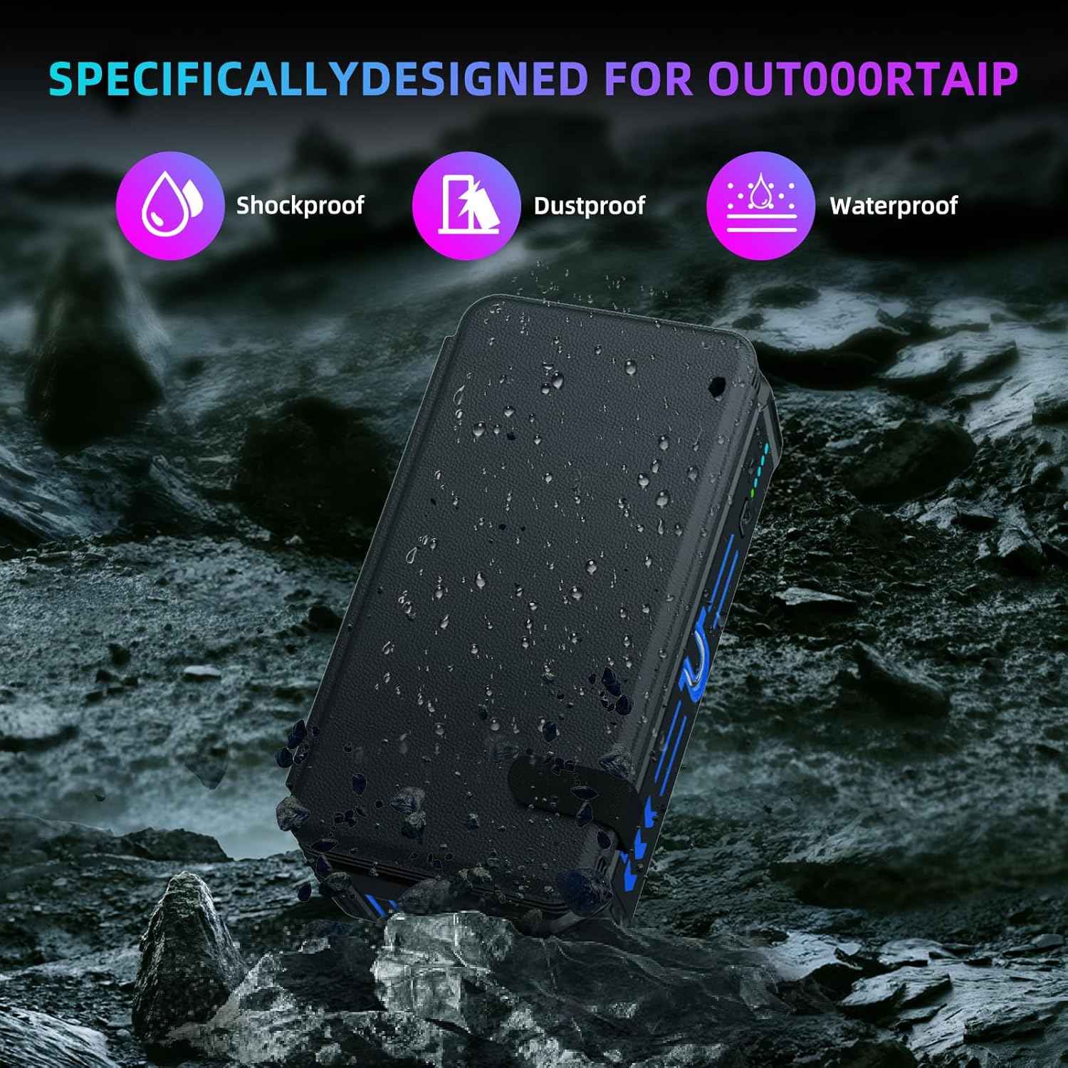 Outdoor Foldable Solar Large Capacity Charger Mobile Power Bank