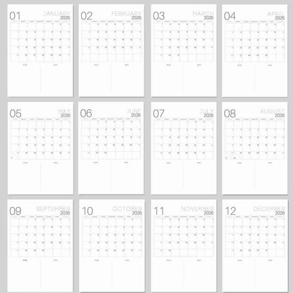 📅 2026 Bucket List Wall Calendar