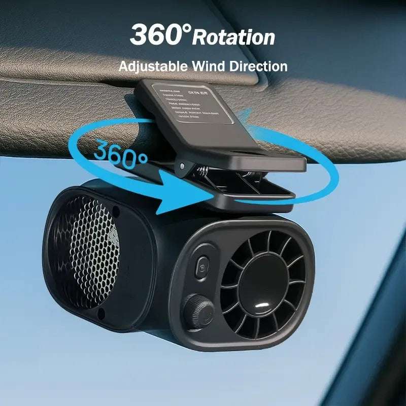 70% Off❄️🔥Car Clip On Fan with LED Display