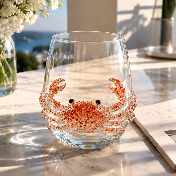 🌊 3D Ocean Animal Glass – Sculptural Marine Life Drinkware