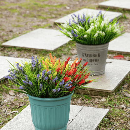 🪻Flash Sale-50% Off🔥Lavender Artificial Flowers,UV Resistant Outdoor Fake Plants(1 Bundle length 13.8inches)