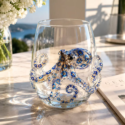 🌊 3D Ocean Animal Glass – Sculptural Marine Life Drinkware