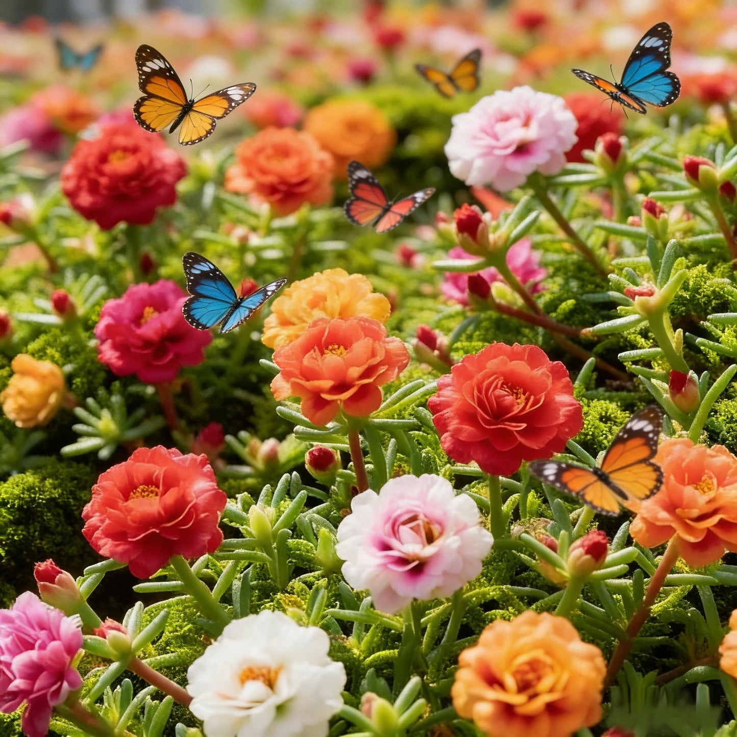 🌸Moss Rose Seeds: Perennial Flower Seeds, Large Colorful Blooms, Easy to Grow for Your Garden