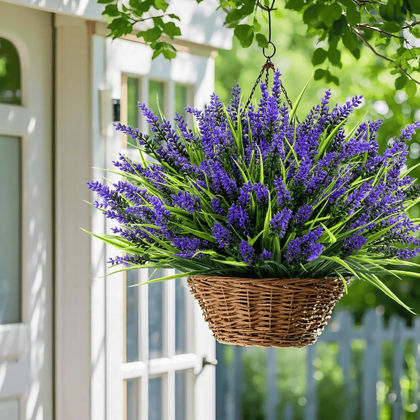 🪻Flash Sale-50% Off🔥Lavender Artificial Flowers,UV Resistant Outdoor Fake Plants(1 Bundle length 13.8inches)