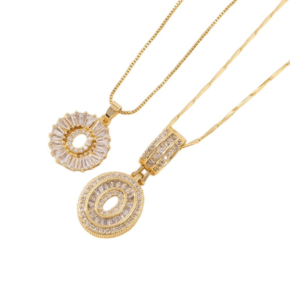 2 Pack Initial Letter Pendant Necklaces-Best Gift for Your Mom💝