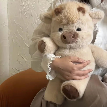 Fluffy Farm Cow Plush