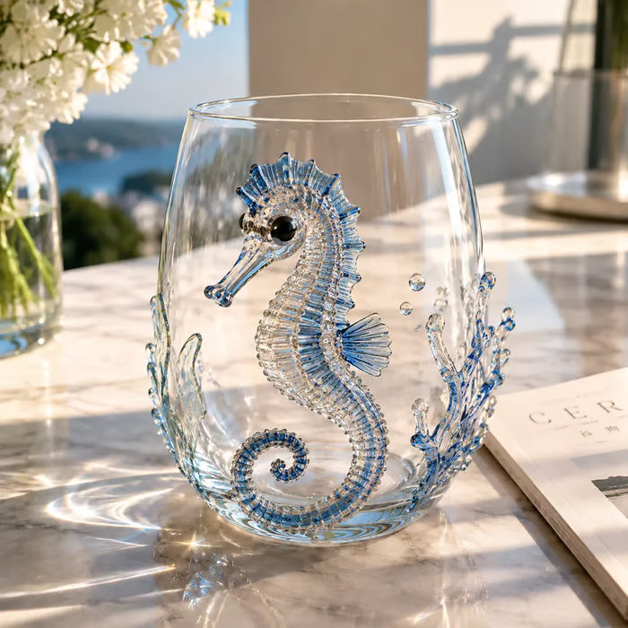 🌊 3D Ocean Animal Glass – Sculptural Marine Life Drinkware