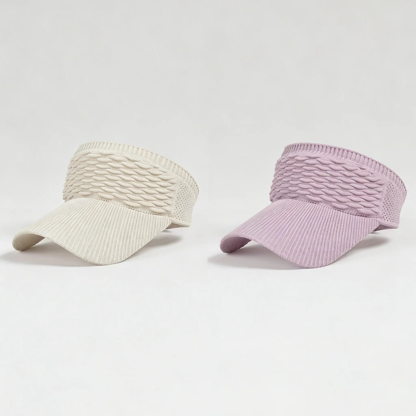 2-Pack Women's High Ponytail Sun Visor Hats