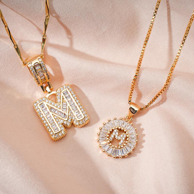 2 Pack Initial Letter Pendant Necklaces-Best Gift for Your Mom💝