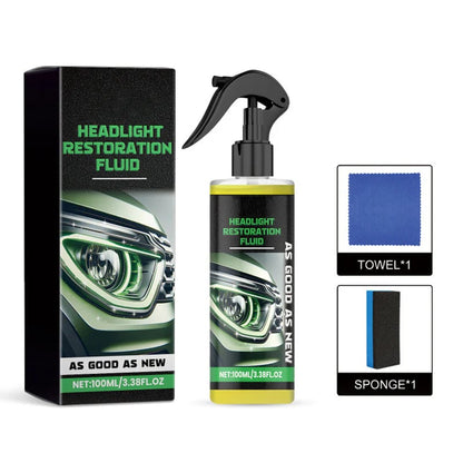 🚗[Headlight Crystal Restorer] — One wipe removes haze, yellow lenses turn crystal bright. Renew your lights, shine like new in seconds! ✨🔦