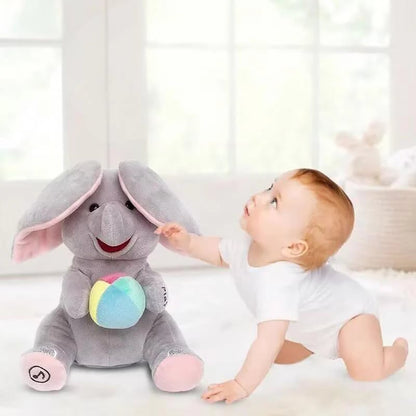 Interactive Peek-A-Boo Elephant Plush – Sings & Flaps Its Ears
