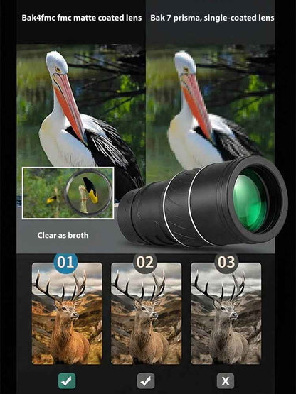 Used by American Mountain Guides! 100x HD Monocular, IPX5 Waterproof & Fog-Proof🧭🔭