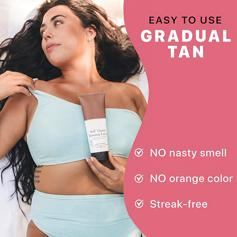 🌞 Silky Smooth Self Tanner Lotion – Get a Natural, Long-Lasting Sun-Kissed Glow Without the Sun, No Orange, No Streaks