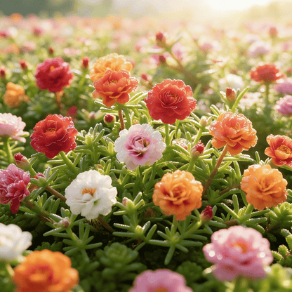 🌸Moss Rose Seeds: Perennial Flower Seeds, Large Colorful Blooms, Easy to Grow for Your Garden