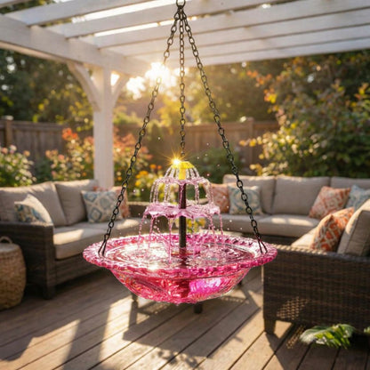 ✨ 2026 Spring limited offer 50% off 🐦 Solar Hanging Cascade Garden Bird Bath Fountain