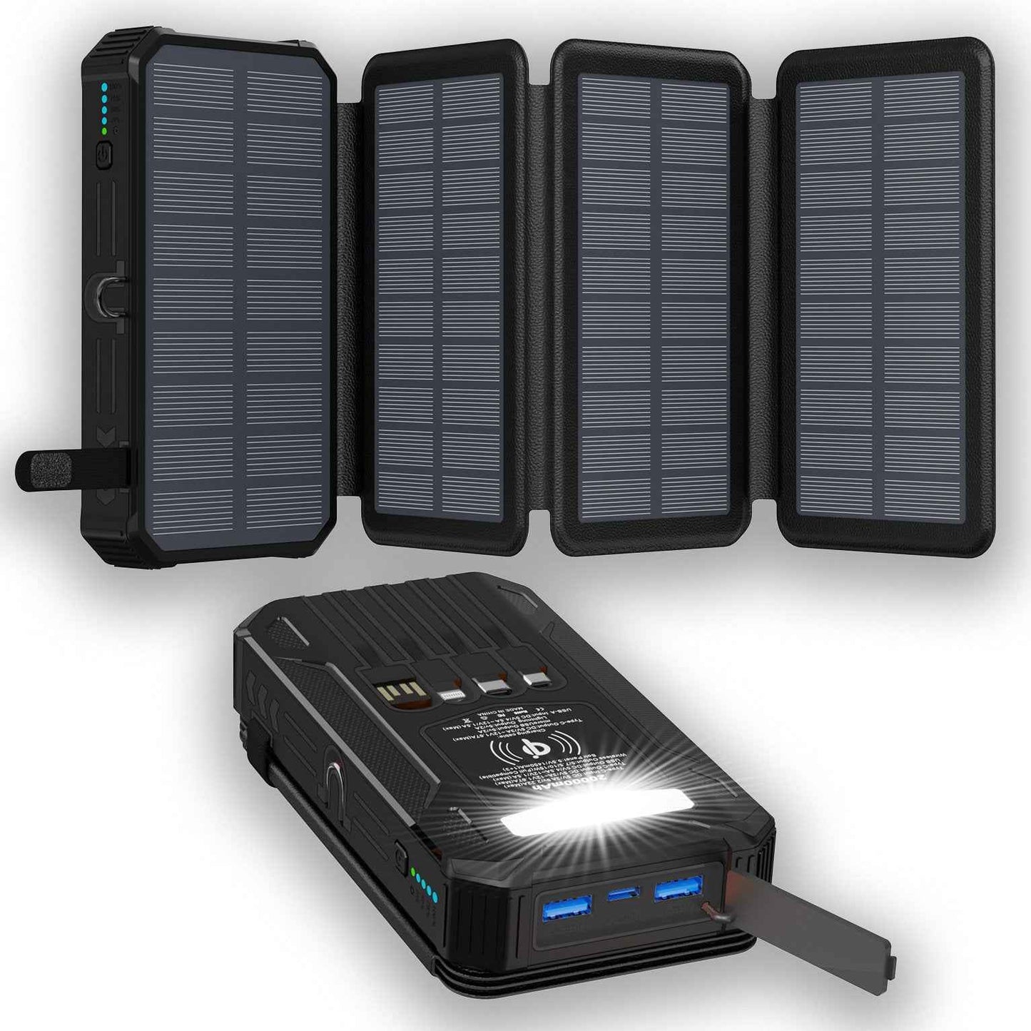 Outdoor Foldable Solar Large Capacity Charger Mobile Power Bank