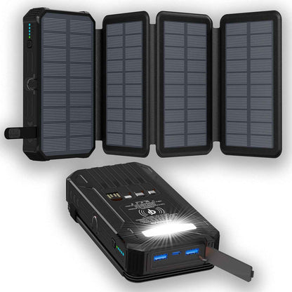 Outdoor Foldable Solar Large Capacity Charger Mobile Power Bank