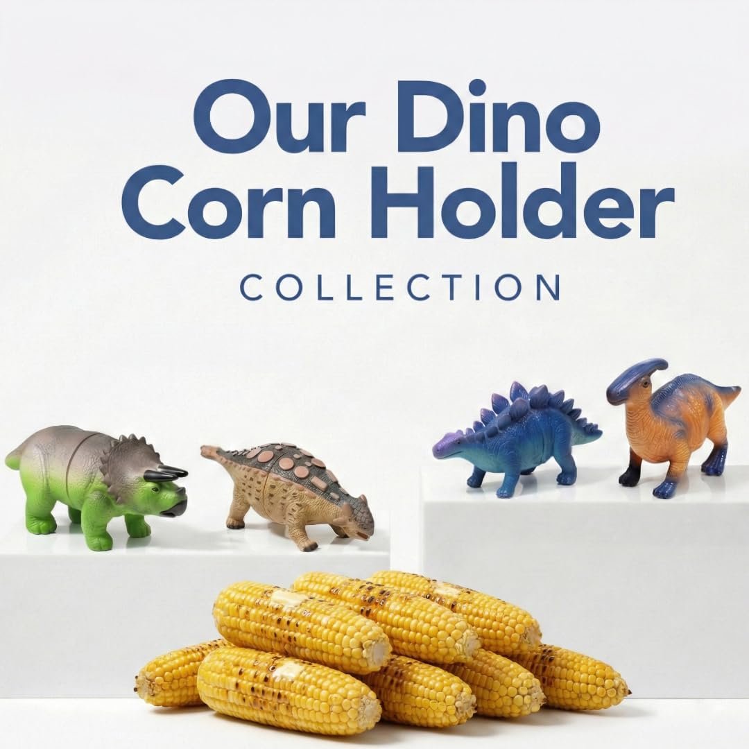 🔥Last Day Promotion🦖 Dino Bite Corn Holders™ 🌽Turn Ordinary Corn Into The Most Fun Thing On The Table🧒