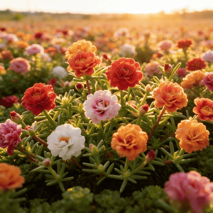 🌸Moss Rose Seeds: Perennial Flower Seeds, Large Colorful Blooms, Easy to Grow for Your Garden