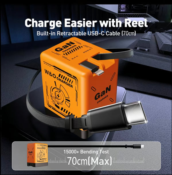🔥W&O 2-in-1 GaN Compatible with Fast Charger