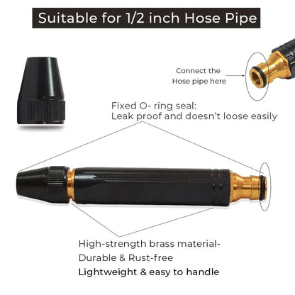 Heavy Duty Adjustable Twist Hose Nozzle Jet Sweeper Nozzle