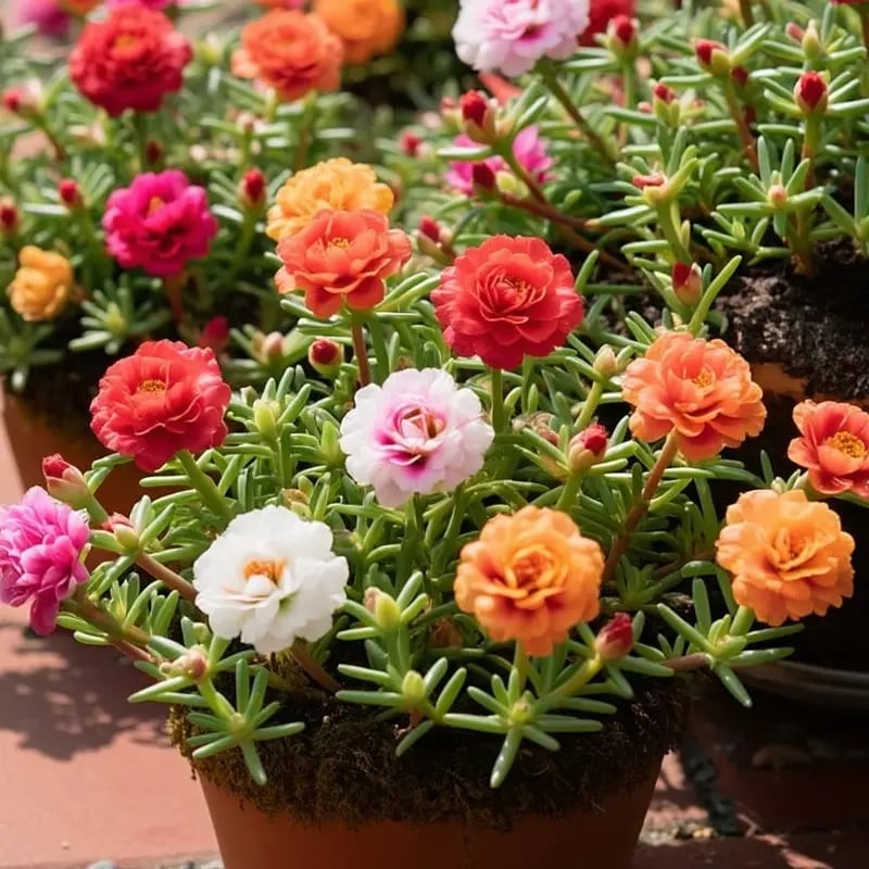 🌸Moss Rose Seeds: Perennial Flower Seeds, Large Colorful Blooms, Easy to Grow for Your Garden
