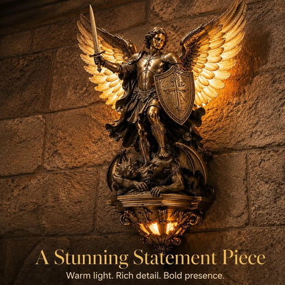 Last Day 50% OFF | ✝️St. Michael Guardian Angel Wall Light✨️ - Meaningful Décor With A Warm Glow